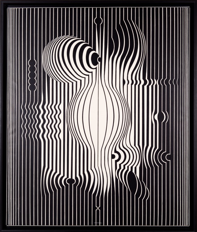 Victor Vasarely (Hungarian-French, 1906-1997) 'Manipur–negativo' (Negative Manipur) 1971
