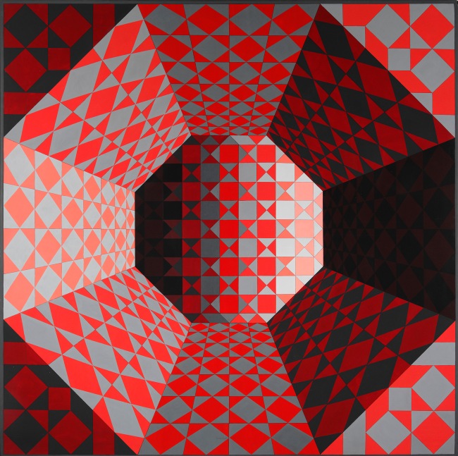 Victor Vasarely (Hungarian-French, 1906-1997) 'Bi-Octans' 1979