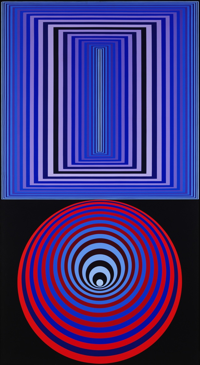 Victor Vasarely (Hungarian-French, 1906-1997) 'Doupla' 1970-1975