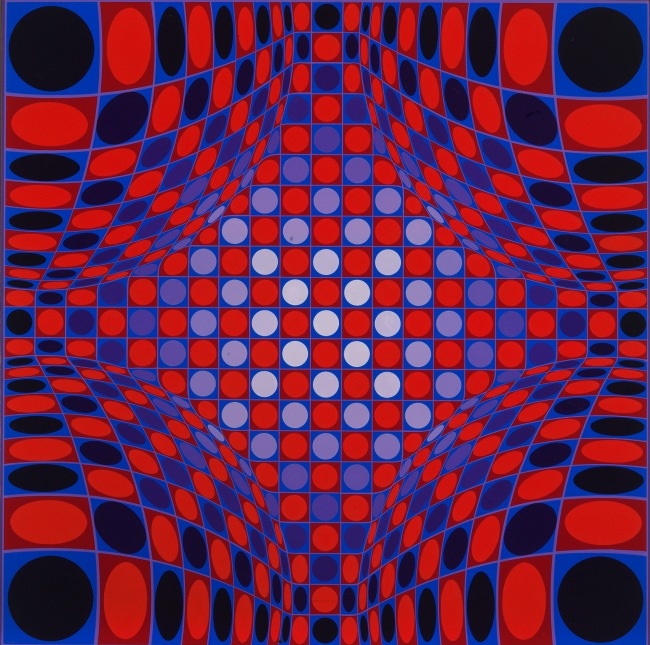 Victor Vasarely (Hungarian-French, 1906-1997) 'Stri-Per' 1973-1974