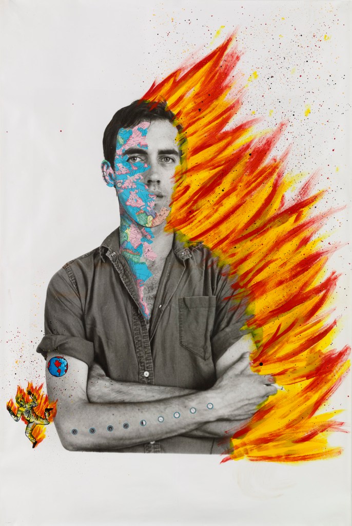 David Wojnarowicz (American, 1954-1992) with Tom Warren. 'Self-Portrait of David Wojnarowicz' 1983-1984 from the exhibition 'David Wojnarowicz: History Keeps Me Awake' at the Whitney Museum of American Art, New York, July - Sept, 2018