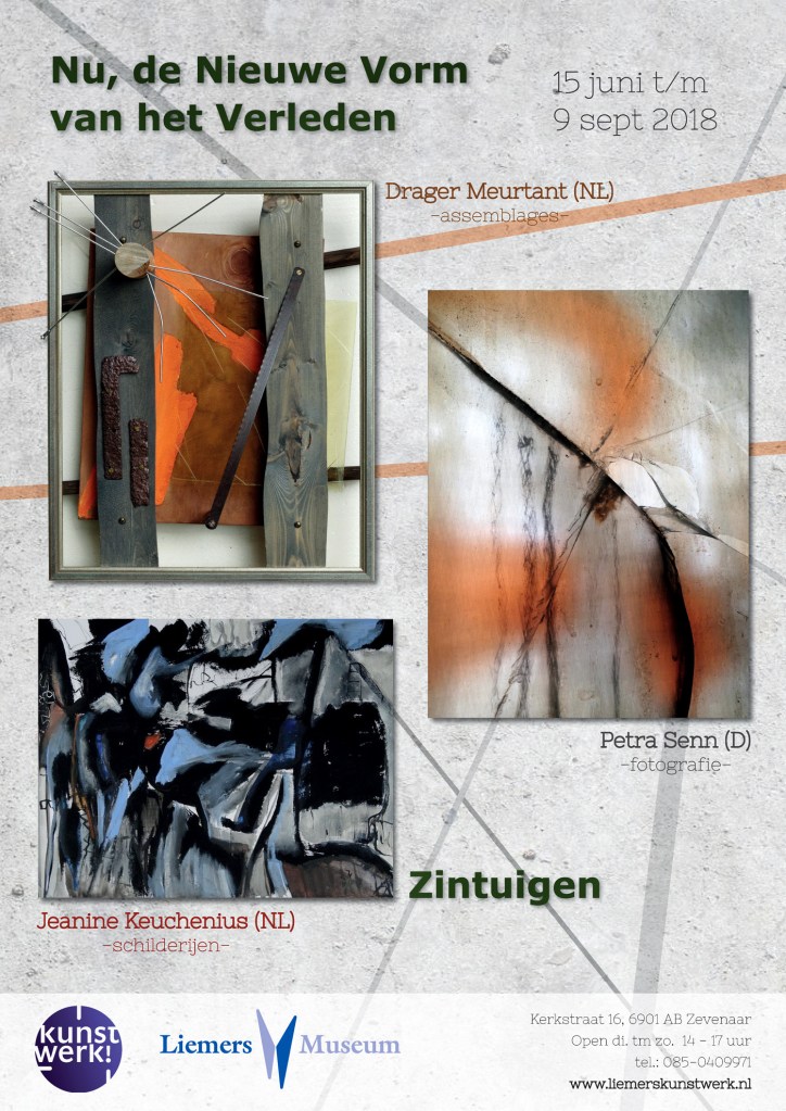 Poster for the exhibitions 'Now, the new form of the past' and 'Senses'