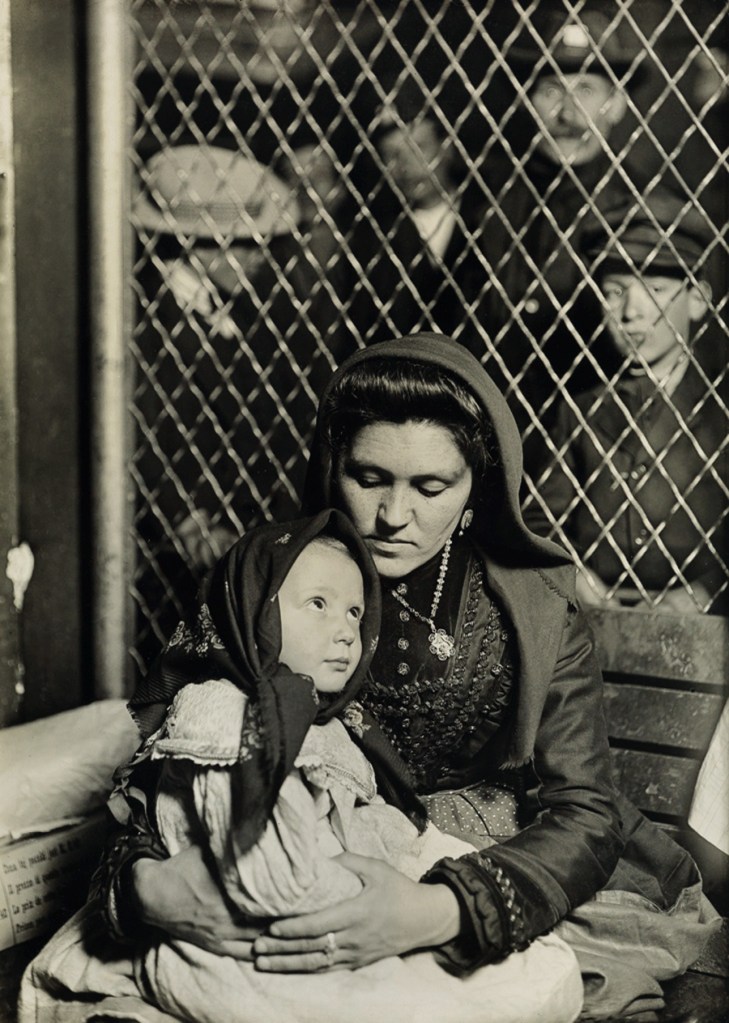 Lewis Hine (American, 1874-1940) 'Mother and child Ellis Island' c. 1907