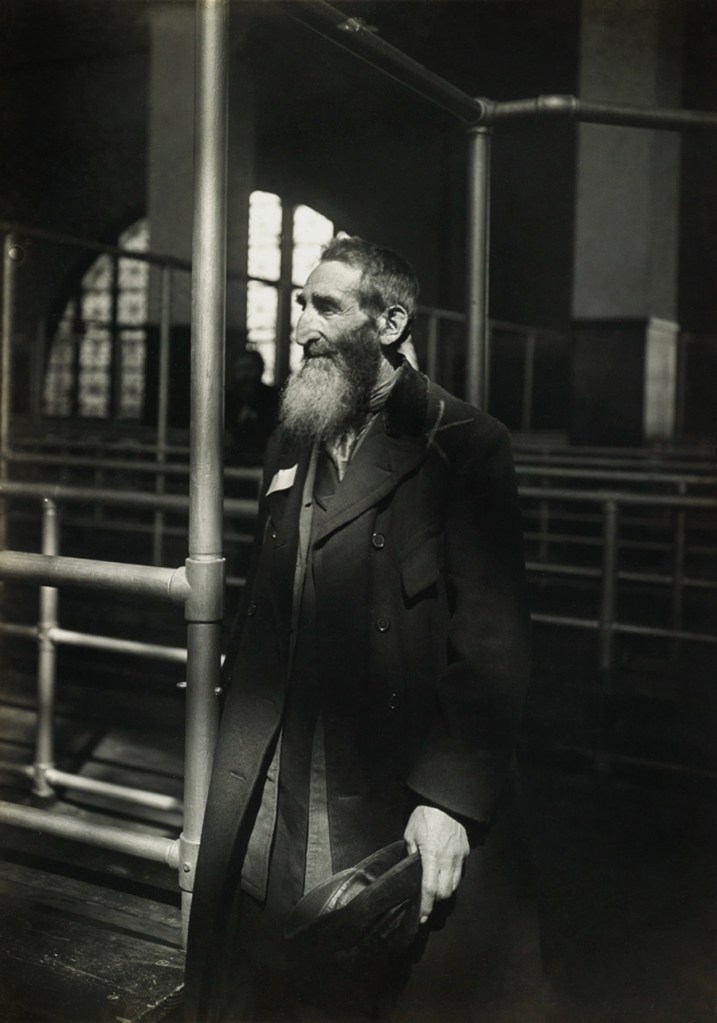 Lewis Hine (American, 1874-1940) 'Patriarch at Ellis Island' 1905