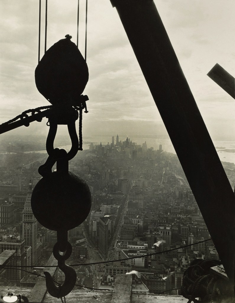 Lewis Hine (American, 1874-1940) 'Silhouetted crane hook' 1930-1931