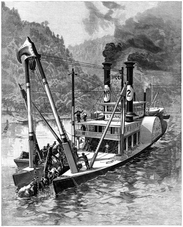 Schell and Hogan (illustration) 'U.S. Snagboat 'Helliopolis'' Nd