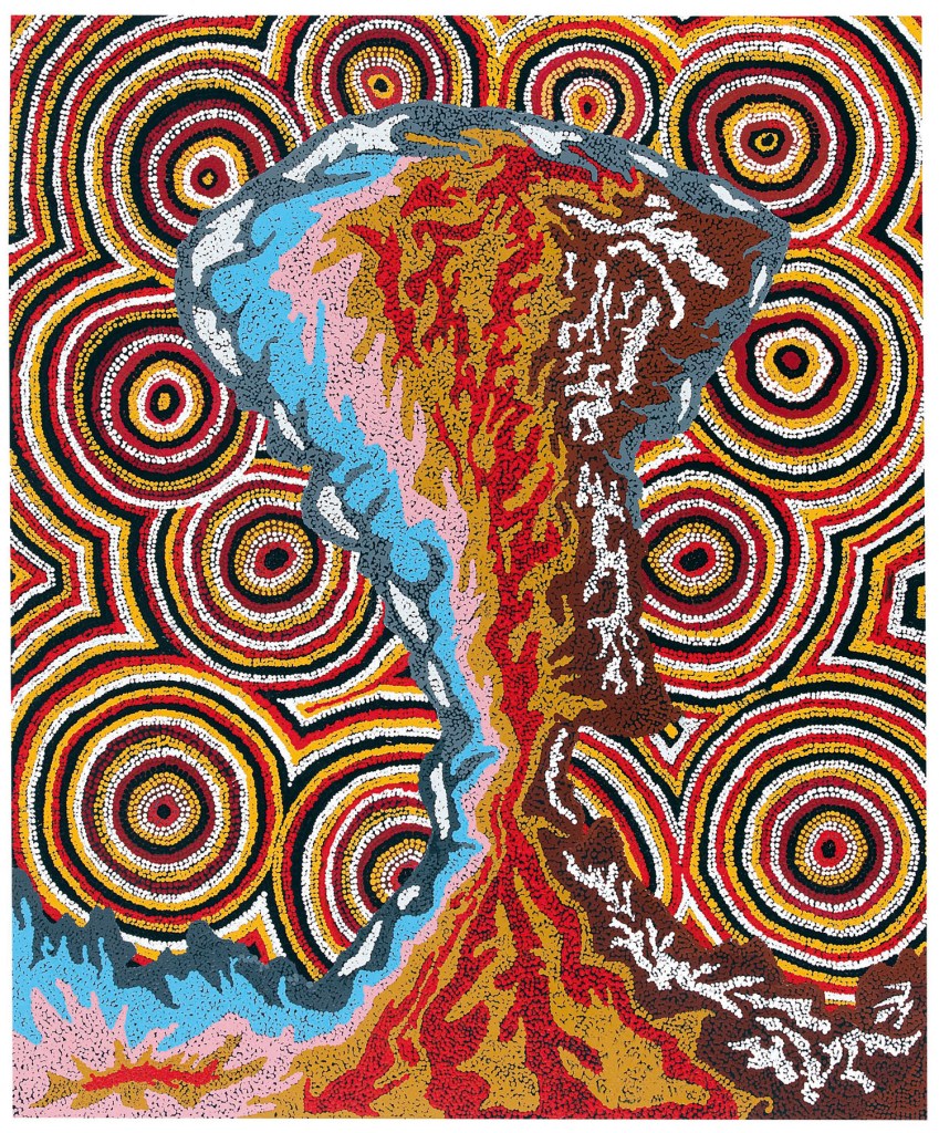 Hilda Moodoo (Australian, b. 1952) and Jeffrey Quema (Pitjantjatjara/Australian, 1947-2009) 'Destruction II' 2002