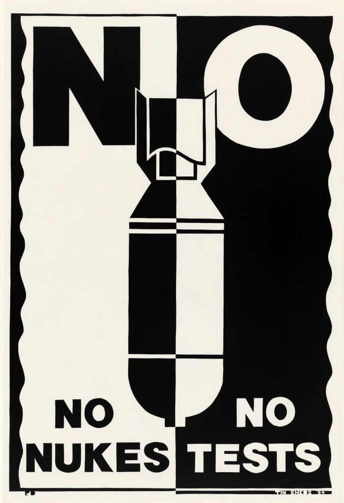 Pam Debenham (Launceston, Tasmania, Australia, b. 1955) 'No Nukes No Tests' 1984