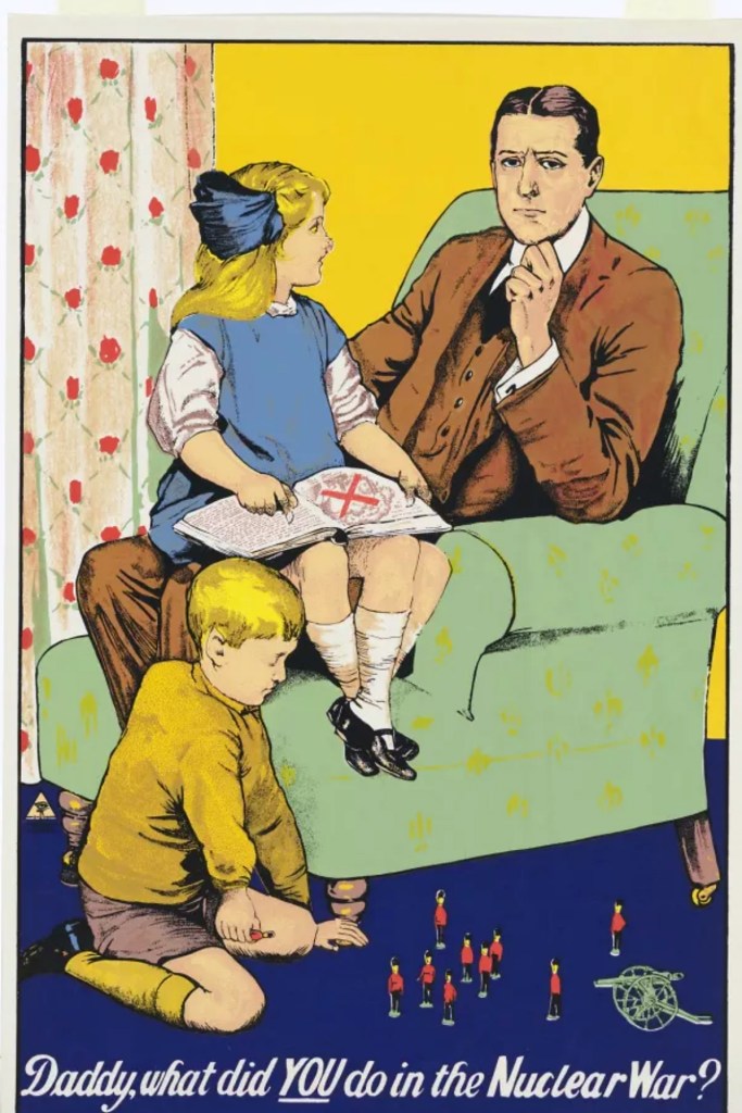 Toni Robertson (Sydney, New South Wales, Australia, b. 1953) and Chips Mackinolty (Morwell, Victoria, Australia, b. 1954) 'Daddy, what did YOU do in the Nuclear War?' 1977