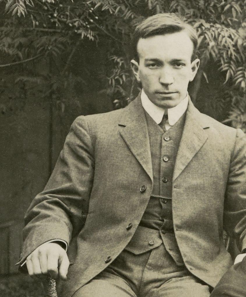 Anonymous photographer. 'Banjo playing in the garden, Broken Hill, far west of outback New South Wales' c. 1910-1920 (detail)