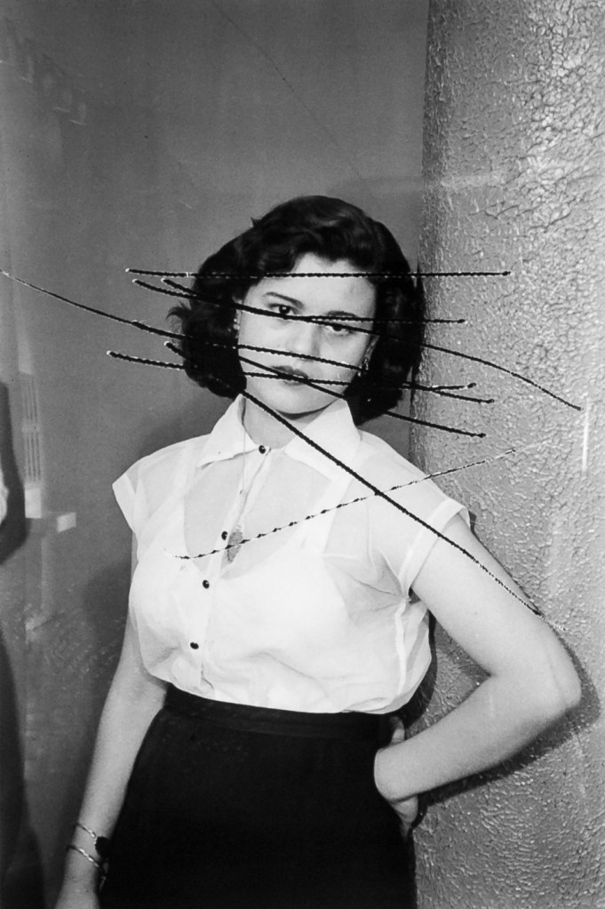 Akram Zaatari (Lebanese, b. 1966) 'Damaged Negatives: Scratched Portraits of Mrs. Baqari' 2012 from the exhibition 'Akram Zaatari: The Fold – Space, time and the image' at the Contemporary Arts Center, Cincinnati, Oct 2018 - Feb 2019 Akram Zaatari (Lebanese, b. 1966) 'Damaged Negatives: Scratched Portraits of Mrs. Baqari' 2012 from the exhibition 'Akram Zaatari: The Fold – Space, time and the image' at the Contemporary Arts Center, Cincinnati, Oct 2018 - Feb 2019