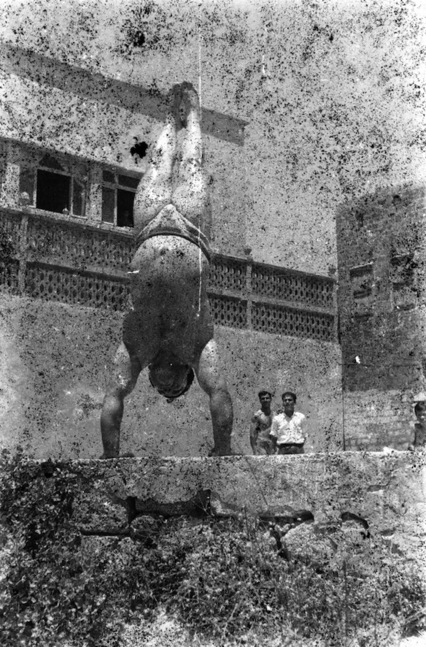 Akram Zaatari (Lebanese, b. 1966) 'Bodybuilders Printed From A Damaged Negative' 2011 Akram Zaatari (Lebanese, b. 1966) 'Bodybuilders Printed From A Damaged Negative' 2011