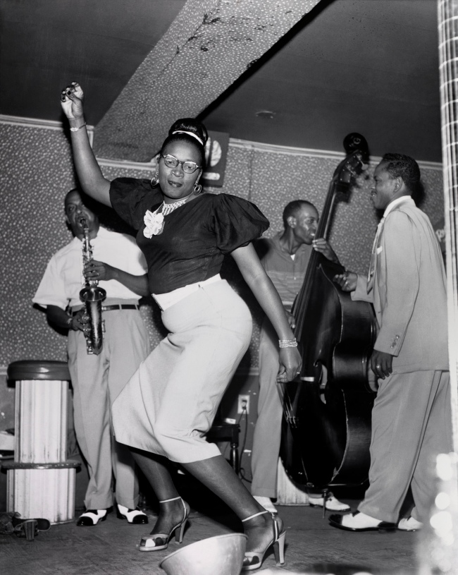 Ralston Crawford (American 1906-1978) 'Dancer and Meyer Kennedy at the Caravan Club, New Orleans' 1953