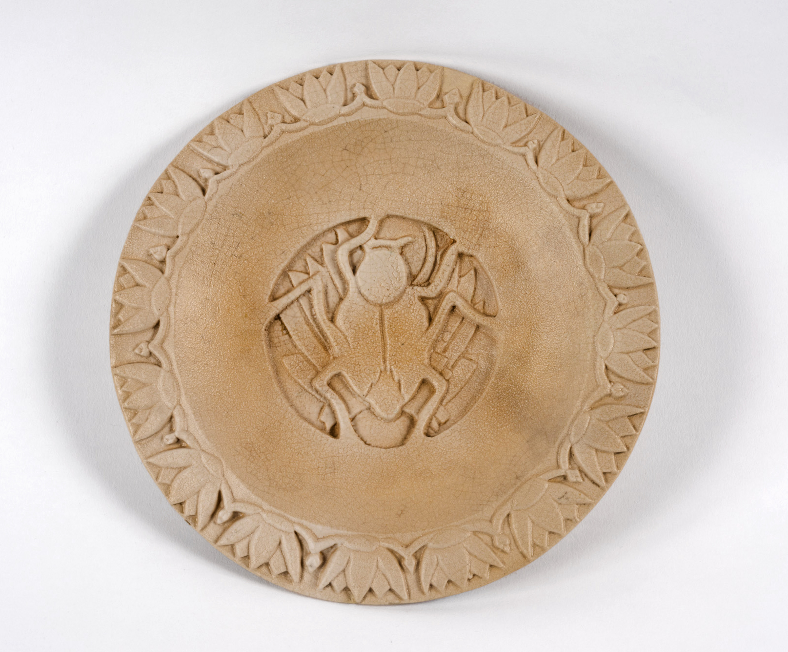 Klytie Pate (Australian, 1912-2010) 'Scarab beetle plate' c 1932 Klytie Pate (Australian, 1912-2010) 'Scarab beetle plate' c 1932