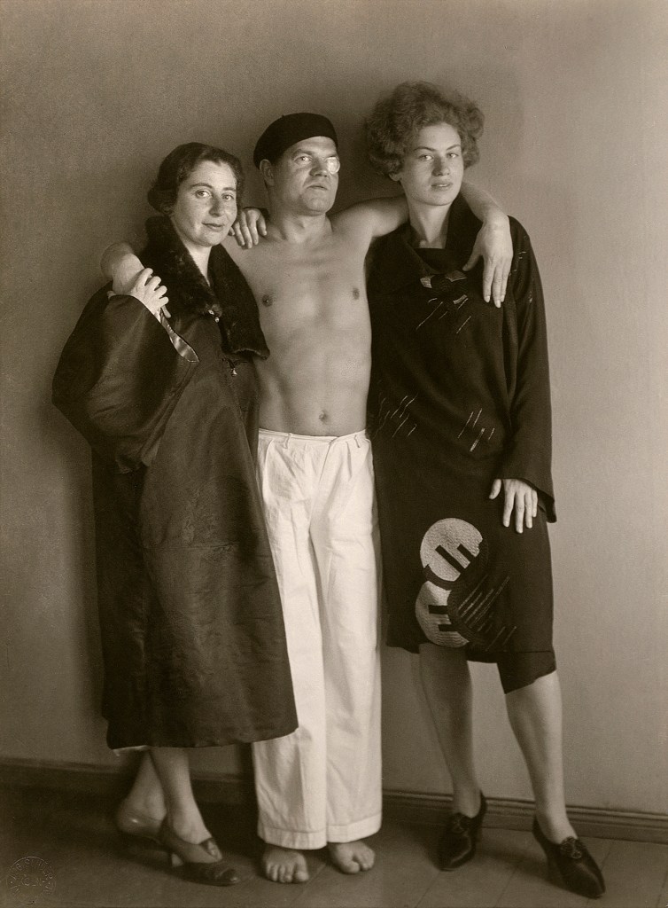 August Sander (German, 1876-1964) 'The Dadaist Raoul Hausmann [with Hedwig Mankiewitz and Vera Broïdo]' 1929