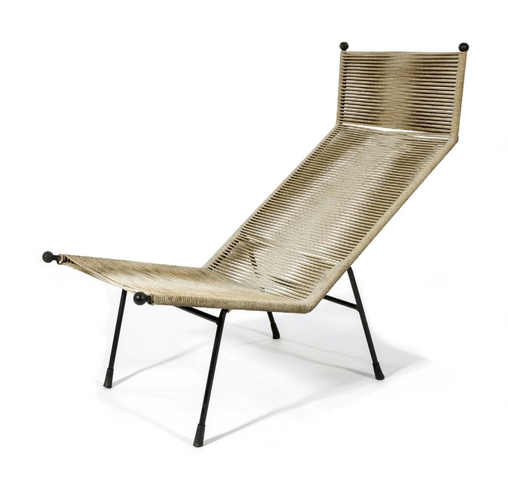 Clement Meadmore (Australian, 1929-2005) 'Reclining chair' 1953 from the exhibition 'Clement Meadmore: The art of mid-century design' at the Ian Potter Museum of Art, Melbourne, Nov 2018 - March 2019