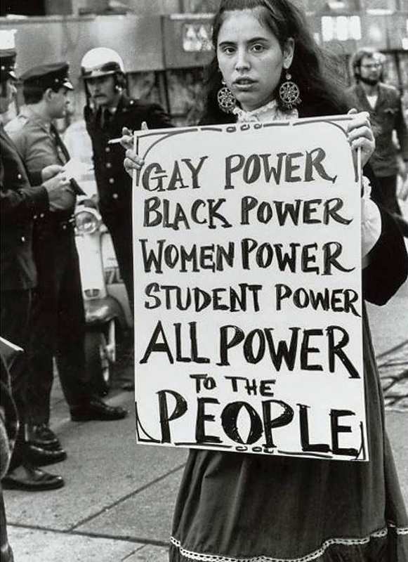 Diana Davies (American, b. 1938) 'Protestor at Weinstein Hall demonstration for the rights of gay people on campus' 1970