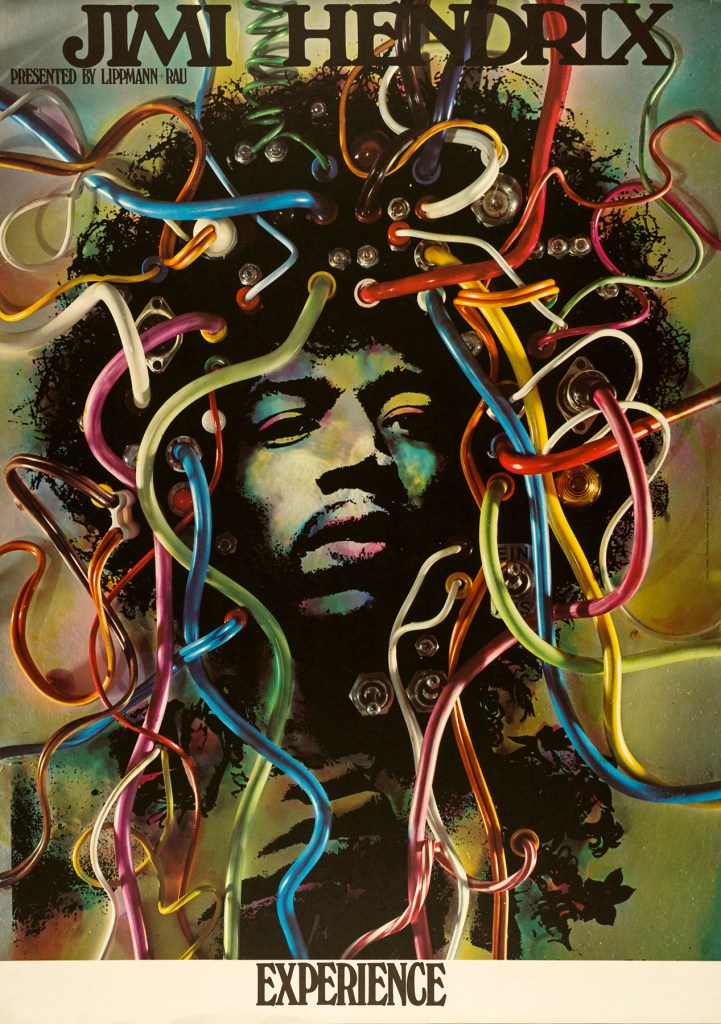 Günther Kieser (German, b. 1930) 'Jimi Hendrix Experience' 1969