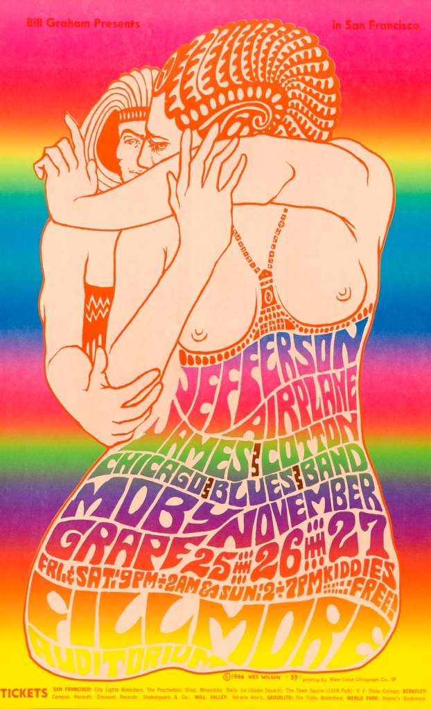 Wes Wilson (b. 1937) 'Jefferson Airplane... at the Fillmore' 1966