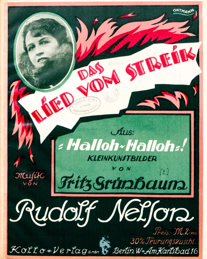 Wolfgang Ortmann (German, 1885-1967) 'Song from the Strike from Halloh! Halloh!' Berlin 1919