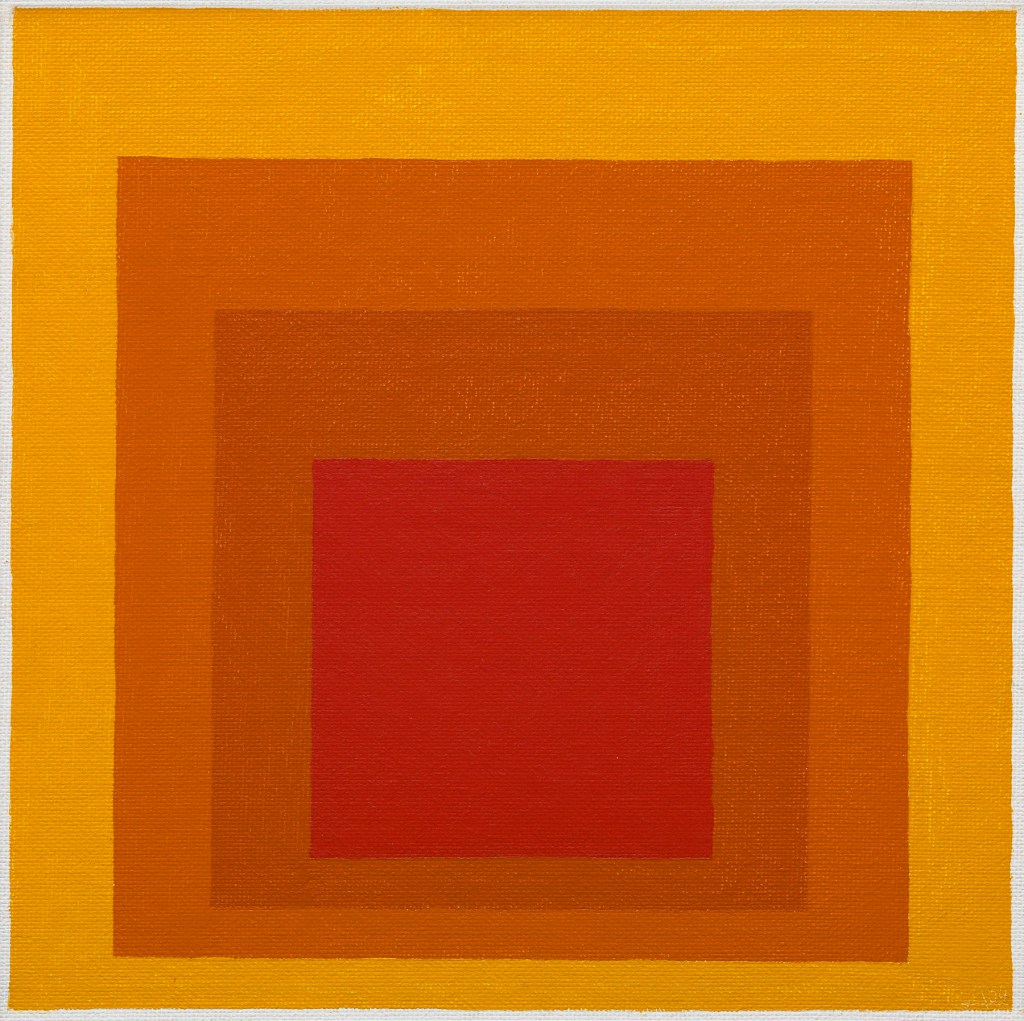 Josef Albers (American born Germany, 1888-1976) 'Study for Homage to the Square, Closing' 1964 from the exhibition 'Josef Albers in Mexico' at the Heard Museum, Phoenix, Arizona, Feb - May, 2019