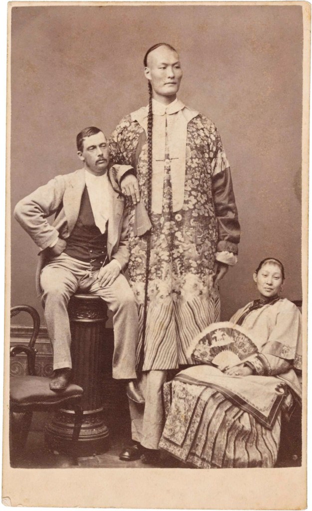 Archibald McDonald (Australian born Nova Scotia, 1831-1873) 'Chang the Chinese Giant with his wife Kin Foo and manager Edward Parlett' c. 1871