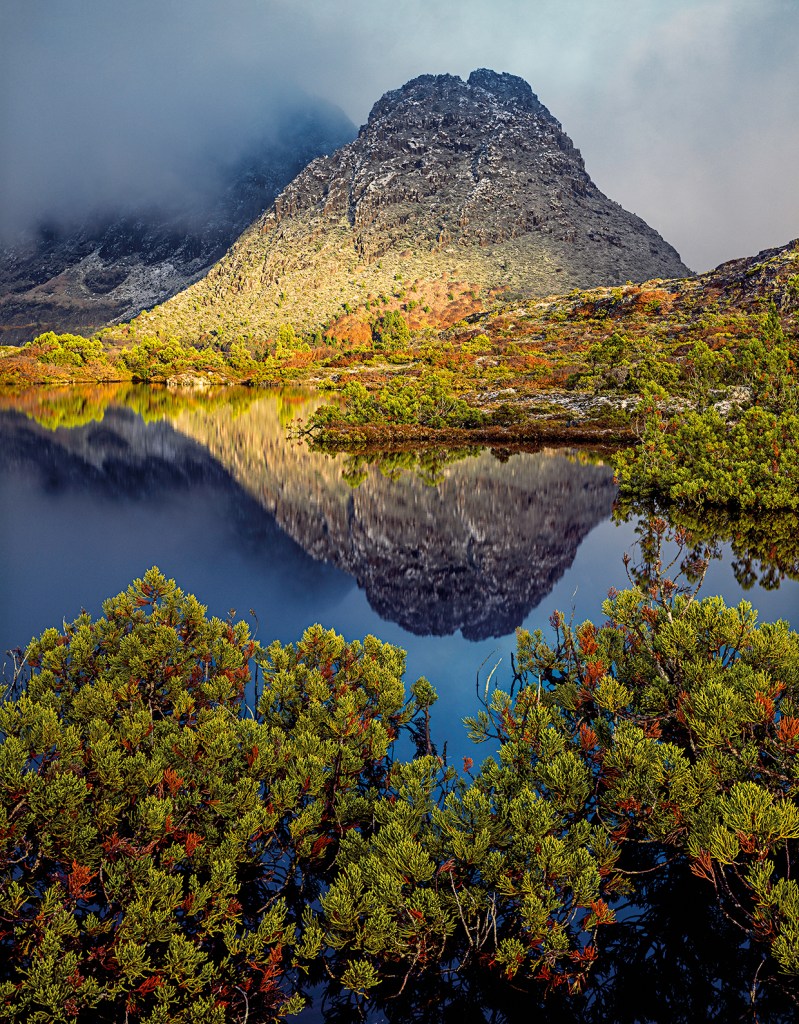 Peter Dombrovskis (Australian born Germany, 1945-1996) 'Morning light on Little Horn, Cradle Mountain-Lake St Clair National Park, Tasmania' 1995