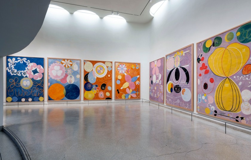 Installation view of the exhibition 'Hilma af Klint: Paintings for the Future', Solomon R. Guggenheim Museum, New York, October 12, 2018 - April 23, 2019
