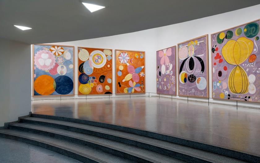 Installation view of the exhibition 'Hilma af Klint: Paintings for the Future', Solomon R. Guggenheim Museum, New York, October 12, 2018 - April 23, 2019
