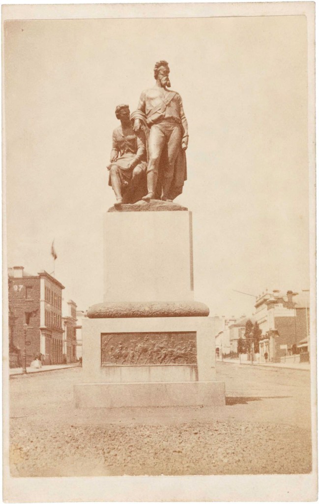 Thomas Foster Chuck (Australian born London, 1826-1898) 'The Burke and Wills Monument' 1869 from the exhibition 'Carte-o-mania!' at the National Portrait Gallery, Canberra, Australia, Nov 2018 - April 2019