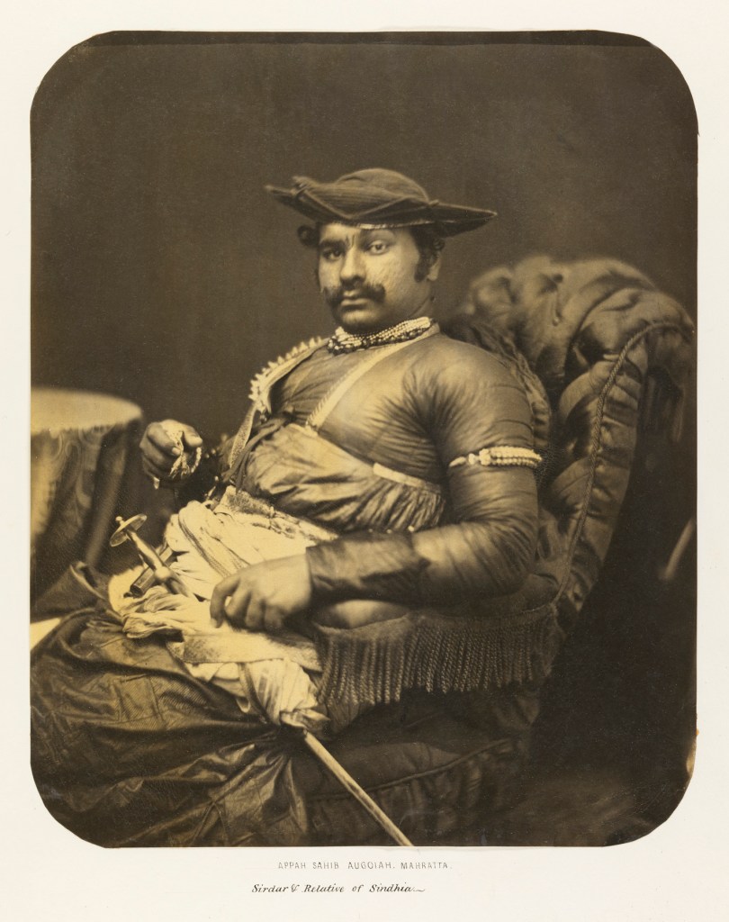 Unknown photographer. 'Appah Sahib Augriah, Mahratta, Sirdar and relative of Scindia' c. 1859
