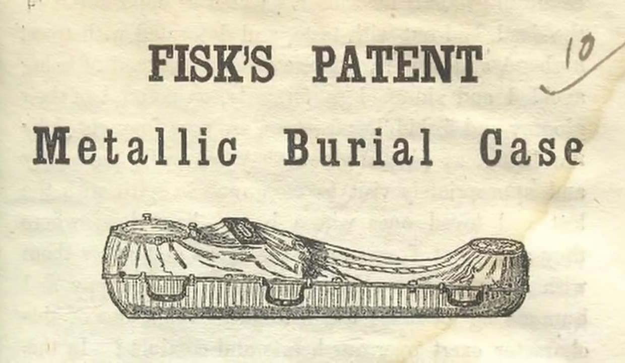 Fisk and Raymond Coffin Brochure, 1850