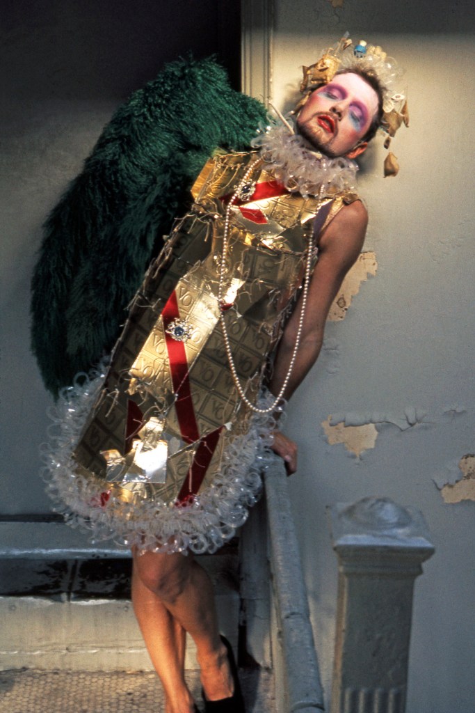 Greg Day (American, b. 1944) 'Stephen Varble in the Suit of Armor' October 1975, printed 2018 from the exhibition 'The Gutter Art of Stephen Varble: Genderqueer Performance Art in the 1970s, photographs by Greg Day' at ONE Gallery, West Hollywood, California, March - May, 2025