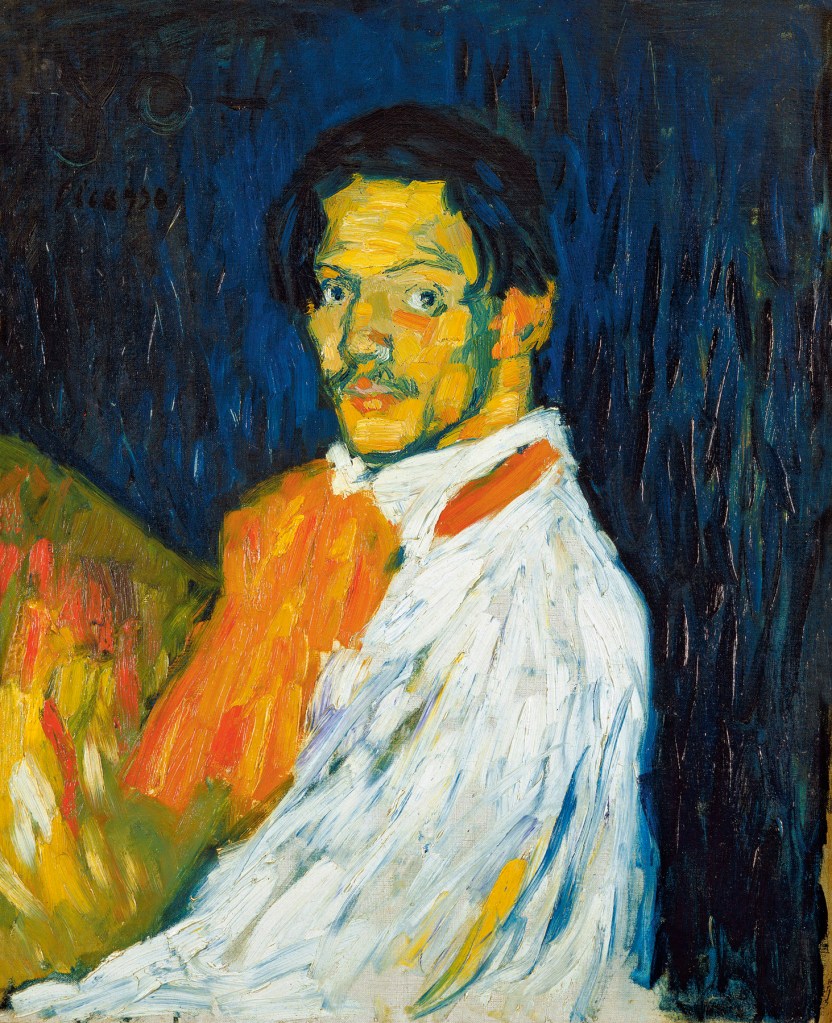 Pablo Picasso (Spanish, 1881-1973) 'Yo Picasso' 1901 from the exhibition 'The young Picasso – Blue and Rose Periods' at Fondation Beyeler, Riehen, Switzerland, Feb - May, 2019 Pablo Picasso (Spanish, 1881-1973) 'Yo Picasso' 1901 from the exhibition 'The young Picasso – Blue and Rose Periods' at Fondation Beyeler, Riehen, Switzerland, Feb - May, 2019