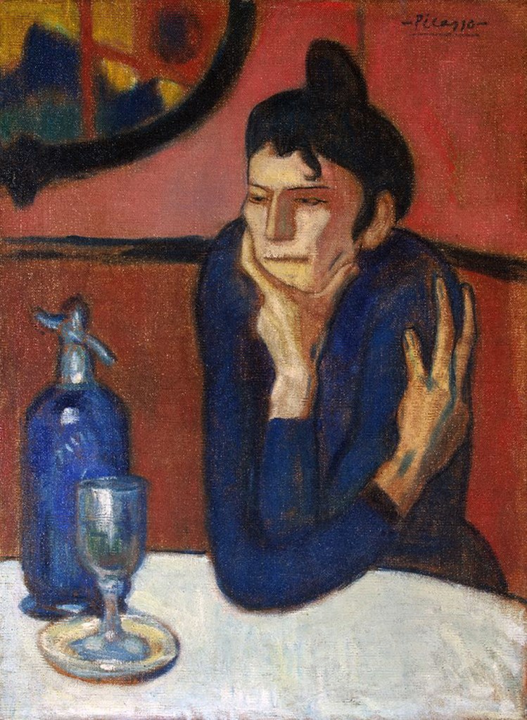 Pablo Picasso (Spanish, 1881-1973) 'Buveuse d'absinthe' (The Absinthe Drinker) 1901 from the exhibition 'The young Picasso – Blue and Rose Periods' at Fondation Beyeler, Riehen, Switzerland, Feb - May, 2019 Pablo Picasso (Spanish, 1881-1973) 'Buveuse d'absinthe' (The Absinthe Drinker) 1901 from the exhibition 'The young Picasso – Blue and Rose Periods' at Fondation Beyeler, Riehen, Switzerland, Feb - May, 2019