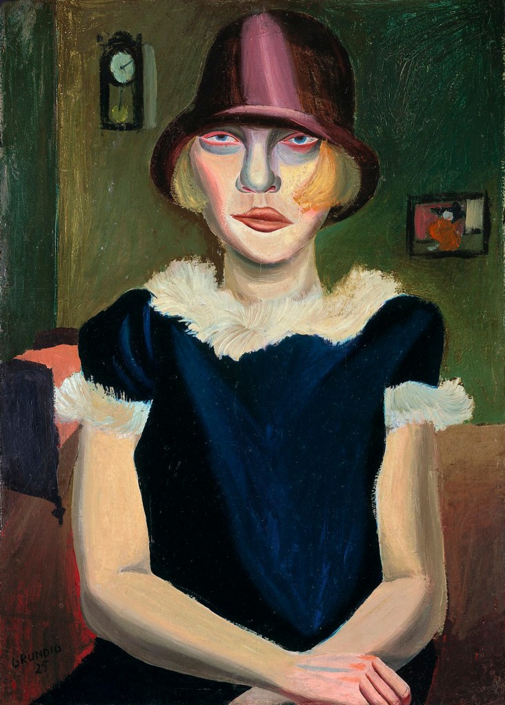 Hans Grundig (German, 1901-1958) 'Girl with Pink Hat' 1925 Hans Grundig (German, 1901-1958) 'Girl with Pink Hat' 1925