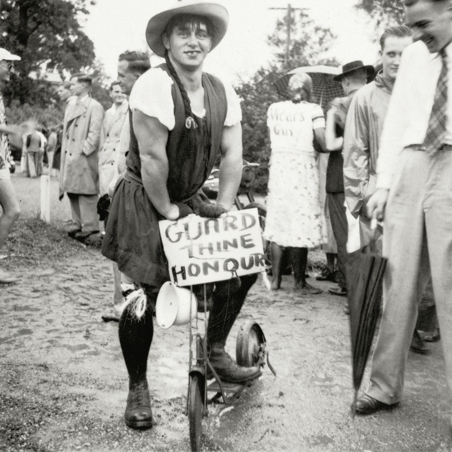 Joyce Evans (Australian, 1929-2019) 'Guard Thine Honour, May Day March, Flinders Street, Melbourne' 1951