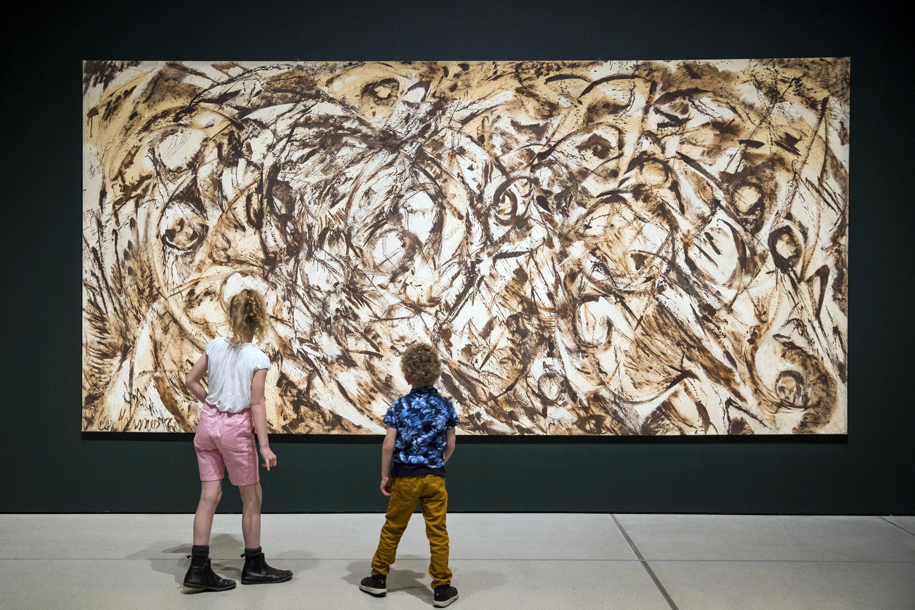 Installation view of the exhibition 'Lee Krasner: Living Colour' showing the work 'The Eye is the First Circle' 1960 Installation view of the exhibition 'Lee Krasner: Living Colour' showing the work 'The Eye is the First Circle' 1960
