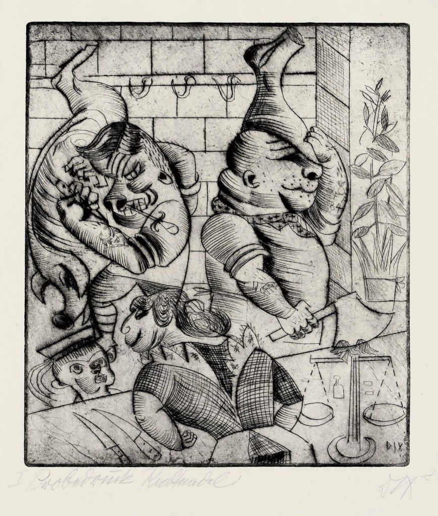 Otto Dix (German, 1891-1969) 'Butcher Shop' (Fleischerladen) 1920 Otto Dix (German, 1891-1969) 'Butcher Shop' (Fleischerladen) 1920