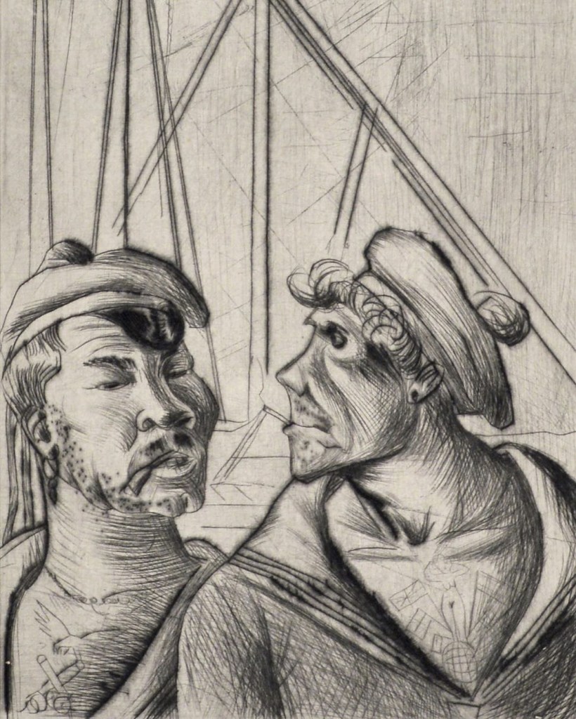 Otto Dix (German, 1891-1969) 'Technical Personnel' (Technisches Personal) 1922 Otto Dix (German, 1891-1969) 'Technical Personnel' (Technisches Personal) 1922