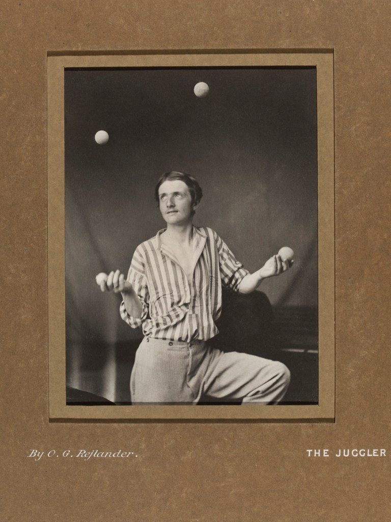 Oscar G. Rejlander (British born Sweden, 1813-1875) 'The Juggler' c. 1865, printed later
