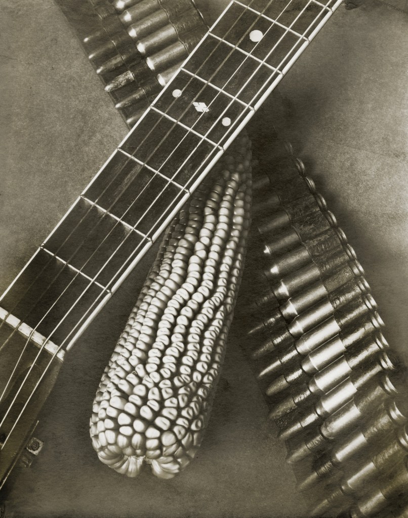 Tina Modotti (Italian, 1896-1942) 'Bandolier, Corn and Guitar' 1927
