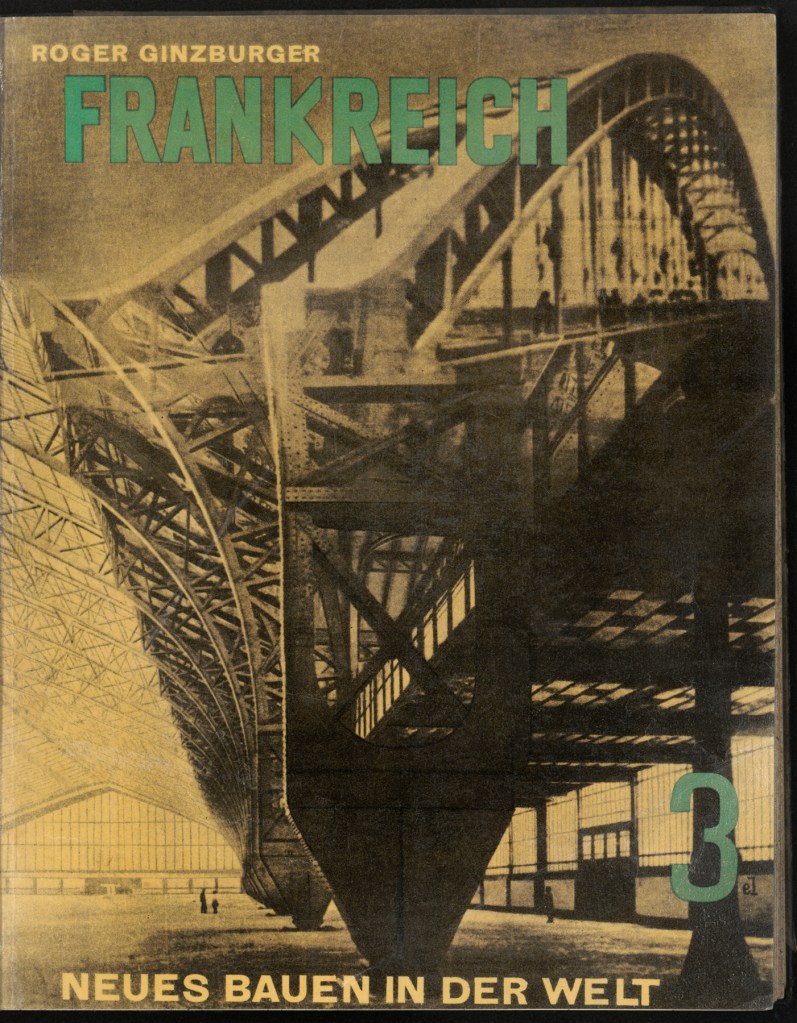 Bucheinband zu 'Roger Ginsburger: Frankreich. Die Entwicklung der neuen Ideen nach Konstruktion und Form' 1930