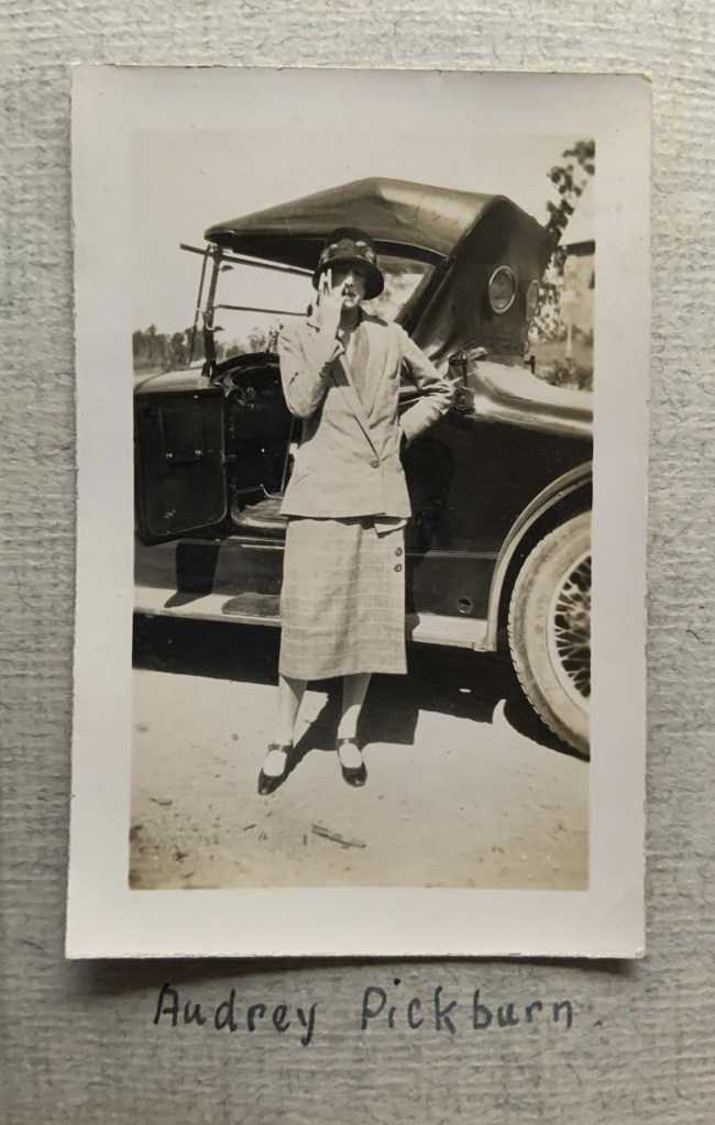 "Audrey Pickburn," 1924 in John "Jack" Riverstone Faviell 1922-1933 photo album