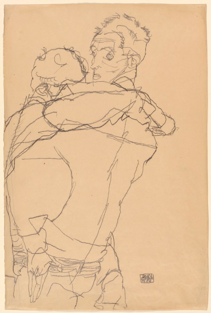 Egon Schiele (Austrian, 1890-1918) 'Embrace' 1914