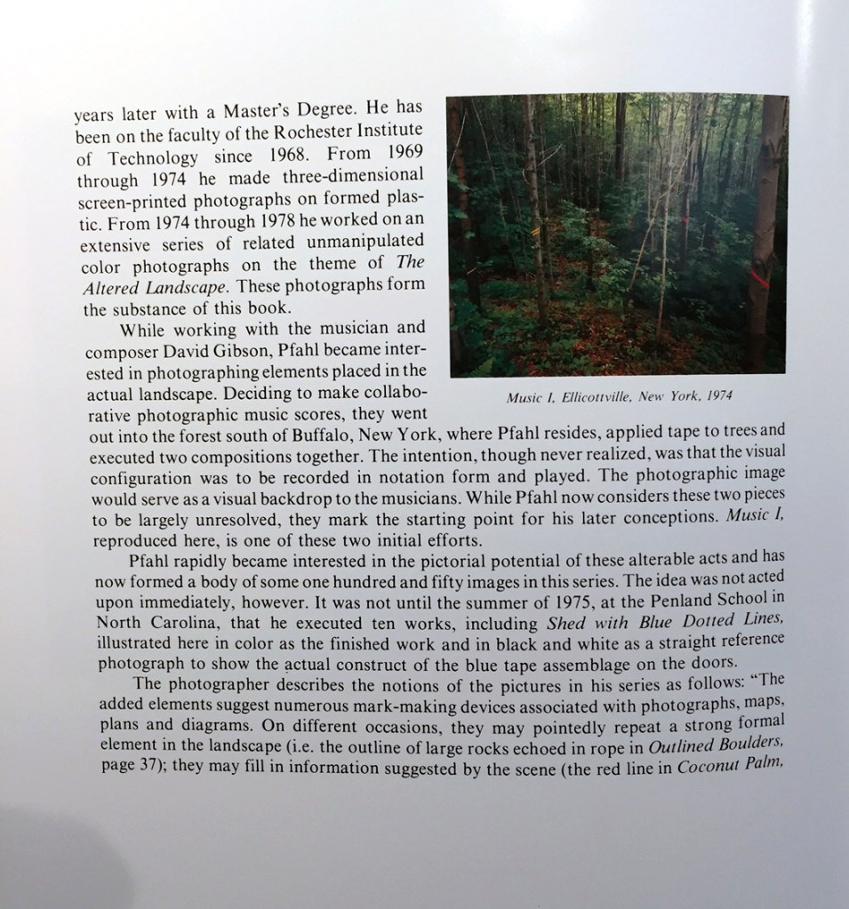 Peter C. Bunnell. "Introduction," from James Alinder (ed.,). 'Altered Landscapes: The Photographs of John Pfahl (Untitled Series, No. 26)'