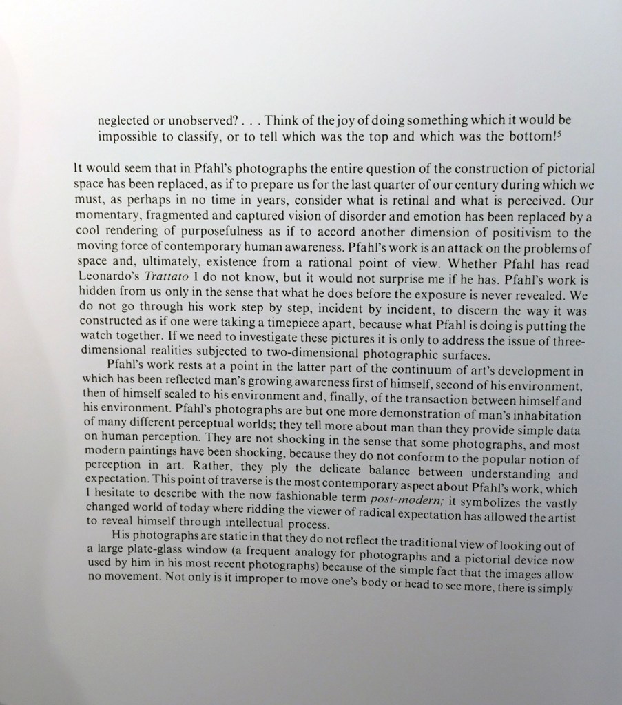 Peter C. Bunnell. "Introduction," from James Alinder (ed.,). 'Altered Landscapes: The Photographs of John Pfahl (Untitled Series, No. 26)'
