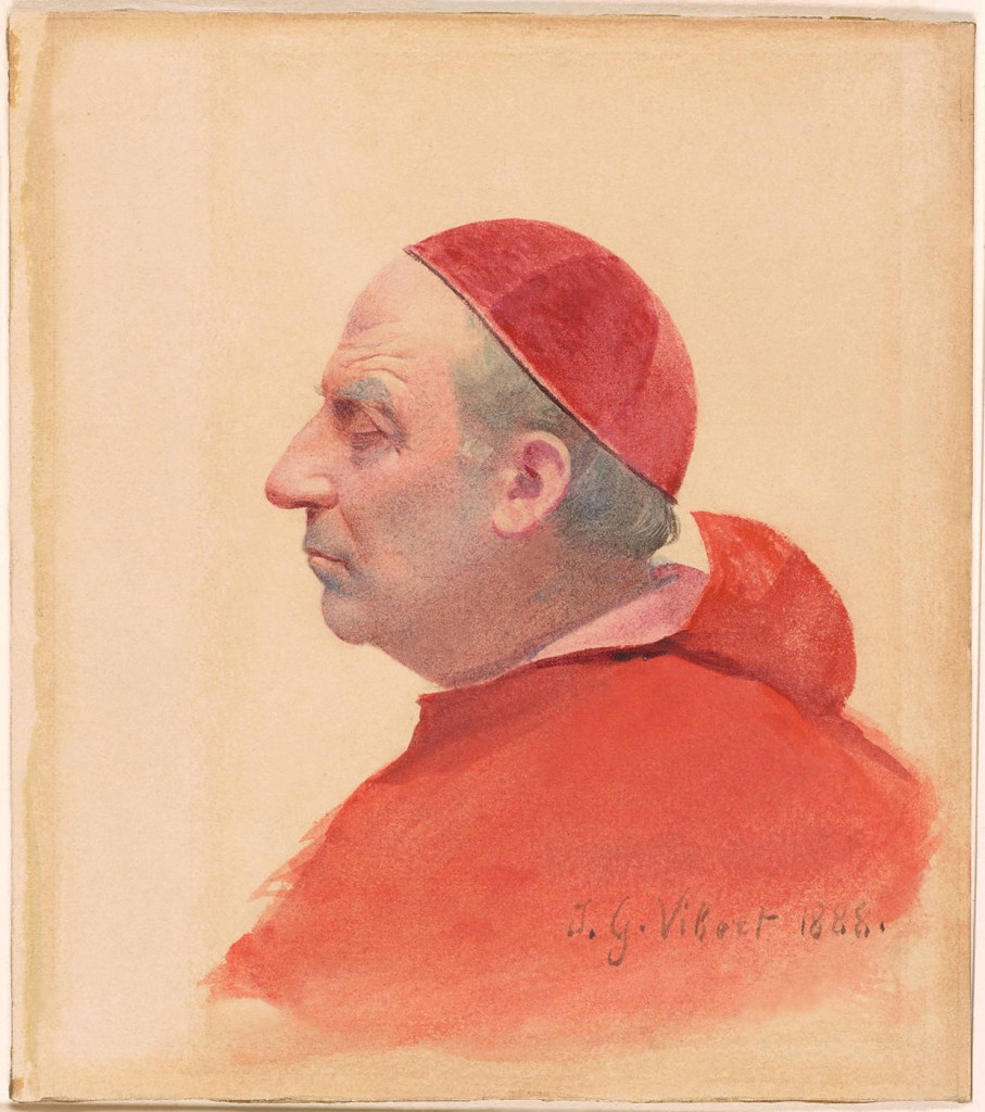 Jehan Georges Vibert (1840-1902) 'A Cardinal in Profile' 1880