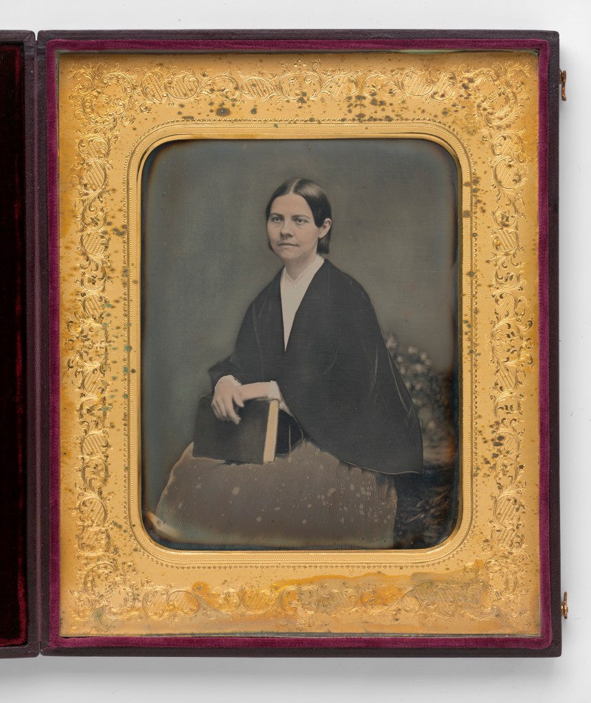 Unidentified Artist. 'Lucy Stone' c. 1855 from the exhibition 'Women of Progress: Early Camera Portraits' at the Smithsonian National Portrait Gallery, Washington, DC, June 2019 - May 2020