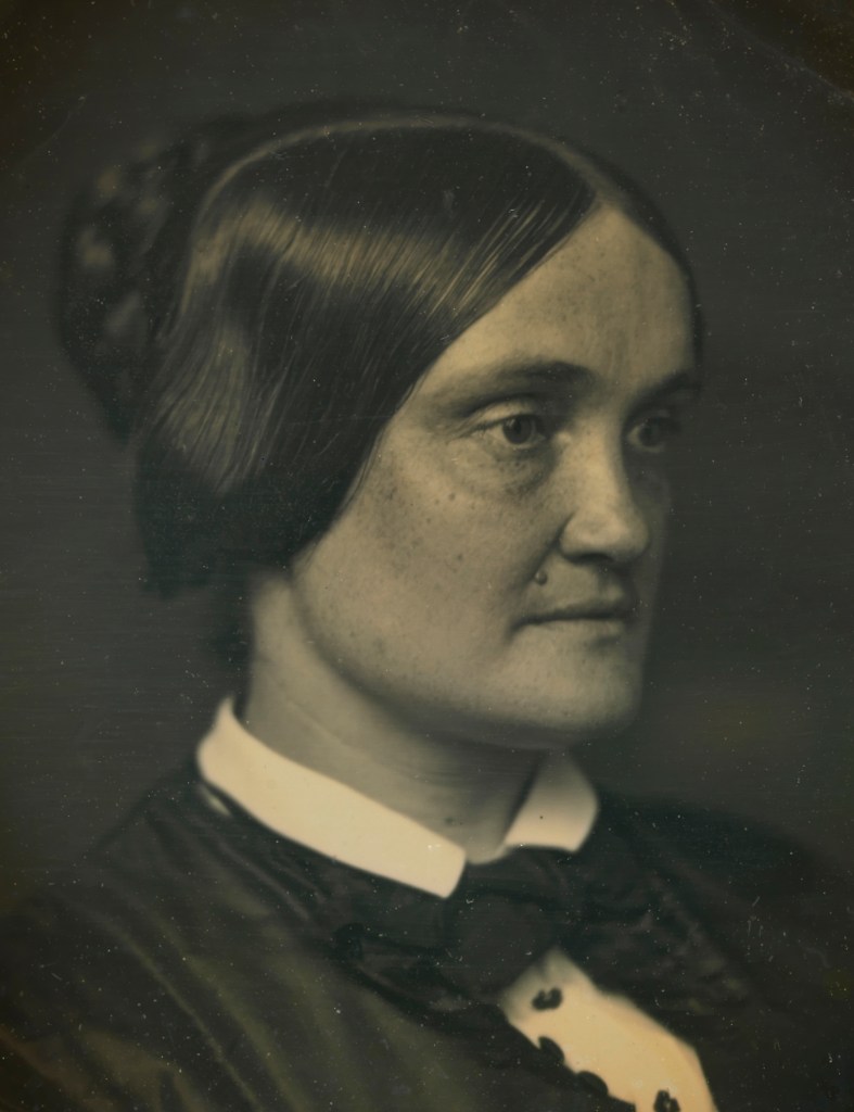Unidentified Artist. 'Charlotte Cushman' c. 1850 (detail) from the exhibition 'Women of Progress: Early Camera Portraits' at the Smithsonian National Portrait Gallery, Washington, DC, June 2019 - May 2020